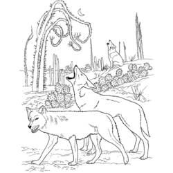 Disegno da colorare: Coyote (Animali) #4550 - Pagine da Colorare Stampabili Gratuite