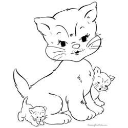 Disegno da colorare: Gatto (Animali) #1794 - Pagine da Colorare Stampabili Gratuite