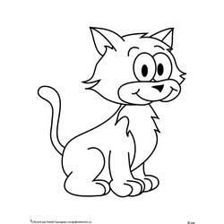 Disegno da colorare: Gatto (Animali) #1796 - Pagine da Colorare Stampabili Gratuite