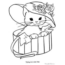 Disegno da colorare: Gatto (Animali) #1807 - Pagine da Colorare Stampabili Gratuite
