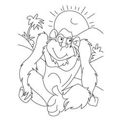 Disegno da colorare: Gorilla (Animali) #7473 - Pagine da Colorare Stampabili Gratuite