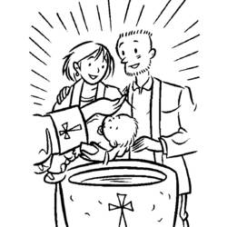 Disegno da colorare: Battesimo (Festività e occasioni speciali) #57458 - Pagine da Colorare Stampabili Gratuite