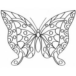 Disegno da colorare: Mandala farfalla (Mandala) #117385 - Pagine da Colorare Stampabili Gratuite