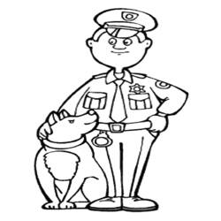 Disegno da colorare: Poliziotto (Mestieri e Professioni) #105356 - Pagine da Colorare Stampabili Gratuite