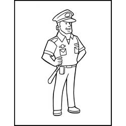 Disegno da colorare: Poliziotto (Mestieri e Professioni) #105362 - Pagine da Colorare Stampabili Gratuite