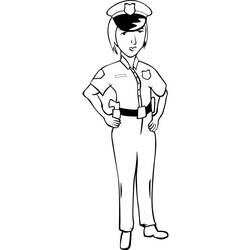 Disegno da colorare: Poliziotto (Mestieri e Professioni) #105363 - Pagine da Colorare Stampabili Gratuite