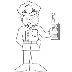 Disegno da colorare: Poliziotto (Mestieri e Professioni) #105369 - Pagine da Colorare Stampabili Gratuite