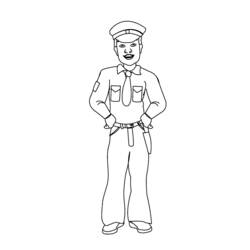Disegno da colorare: Poliziotto (Mestieri e Professioni) #105383 - Pagine da Colorare Stampabili Gratuite