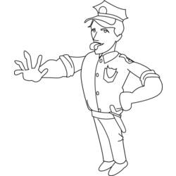 Disegno da colorare: Poliziotto (Mestieri e Professioni) #105398 - Pagine da Colorare Stampabili Gratuite