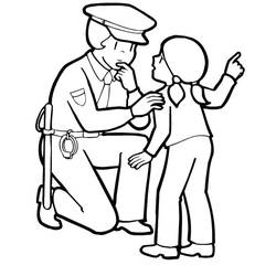 Disegno da colorare: Poliziotto (Mestieri e Professioni) #105410 - Pagine da Colorare Stampabili Gratuite