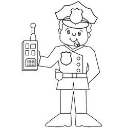 Disegno da colorare: Poliziotto (Mestieri e Professioni) #105432 - Pagine da Colorare Stampabili Gratuite