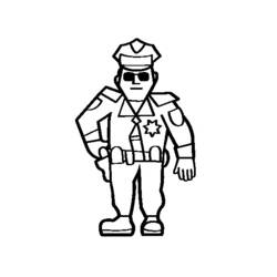 Disegno da colorare: Poliziotto (Mestieri e Professioni) #105442 - Pagine da Colorare Stampabili Gratuite