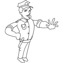 Disegno da colorare: Poliziotto (Mestieri e Professioni) #105447 - Pagine da Colorare Stampabili Gratuite