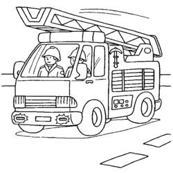Disegno da colorare: Camion dei pompieri (Trasporto) #135791 - Pagine da Colorare Stampabili Gratuite