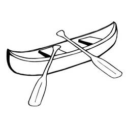 Disegno da colorare: Canoa / barca a remi (Trasporto) #142178 - Pagine da Colorare Stampabili Gratuite