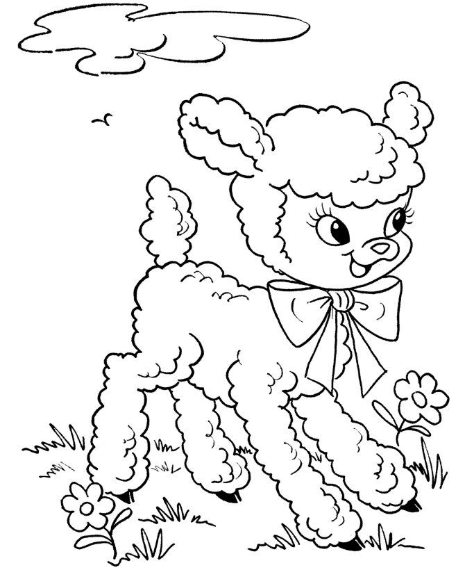 Disegno da colorare: Agnello (Animali) #219 - Pagine da Colorare Stampabili Gratuite