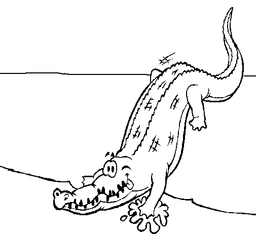 Disegno da colorare: Alligatore (Animali) #387 - Pagine da Colorare Stampabili Gratuite