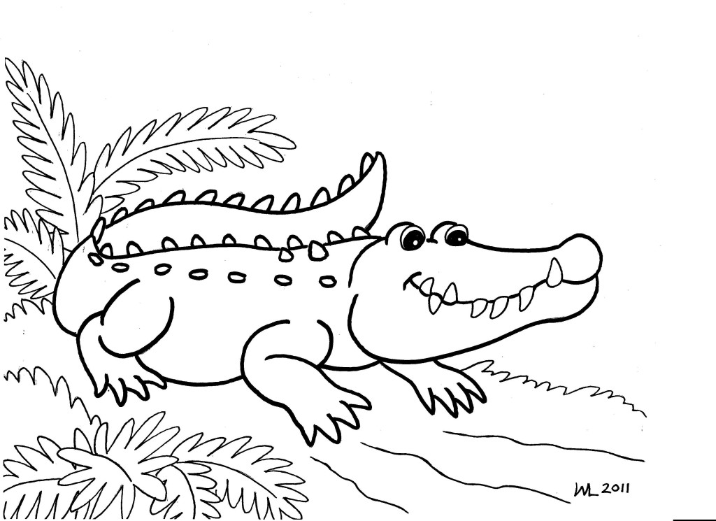 Disegno da colorare: Alligatore (Animali) #396 - Pagine da Colorare Stampabili Gratuite