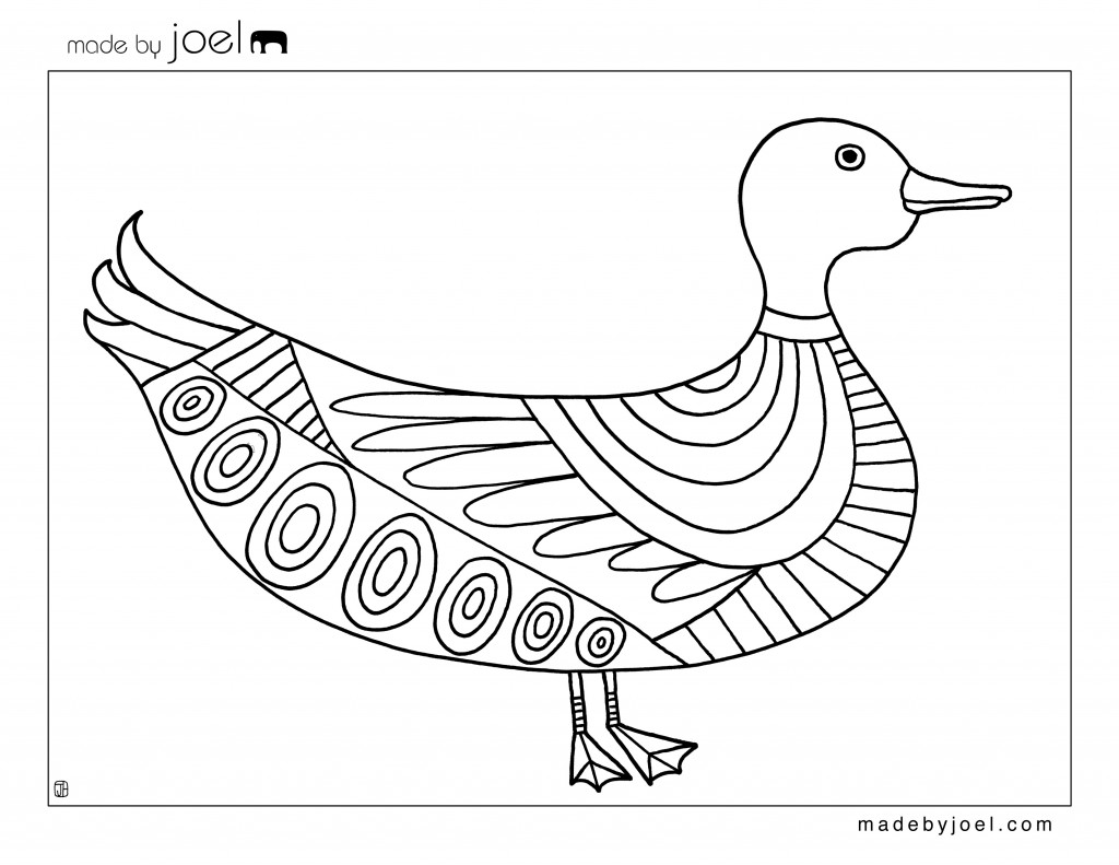 Disegno da colorare: Anatra (Animali) #1468 - Pagine da Colorare Stampabili Gratuite