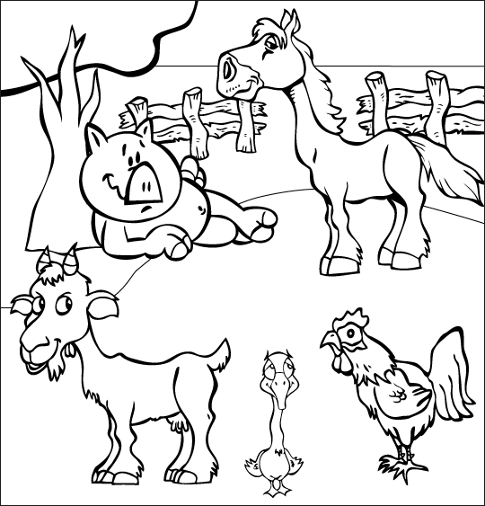 Disegno da colorare: Animali da fattoria (Animali) #21499 - Pagine da Colorare Stampabili Gratuite