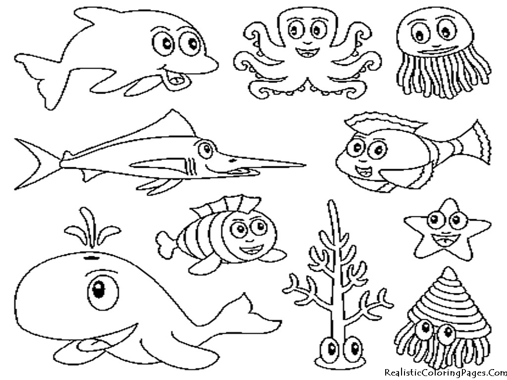 Disegno da colorare: animali marini (Animali) #22071 - Pagine da Colorare Stampabili Gratuite