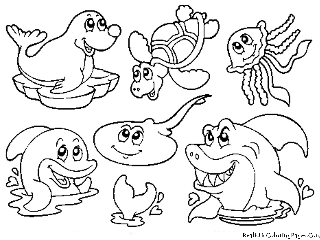 Disegno da colorare: animali marini (Animali) #22092 - Pagine da Colorare Stampabili Gratuite