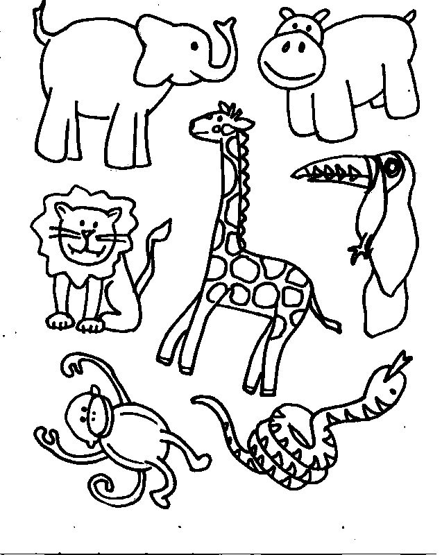 Disegno da colorare: Animali selvaggi/della giungla (Animali) #21090 - Pagine da Colorare Stampabili Gratuite