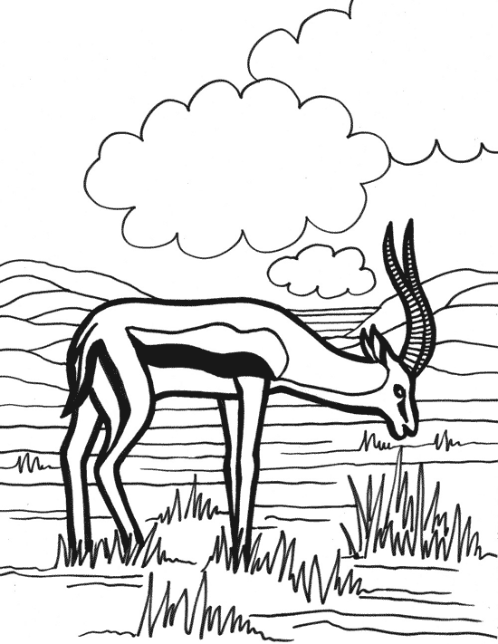 Disegno da colorare: Antilope (Animali) #22608 - Pagine da Colorare Stampabili Gratuite