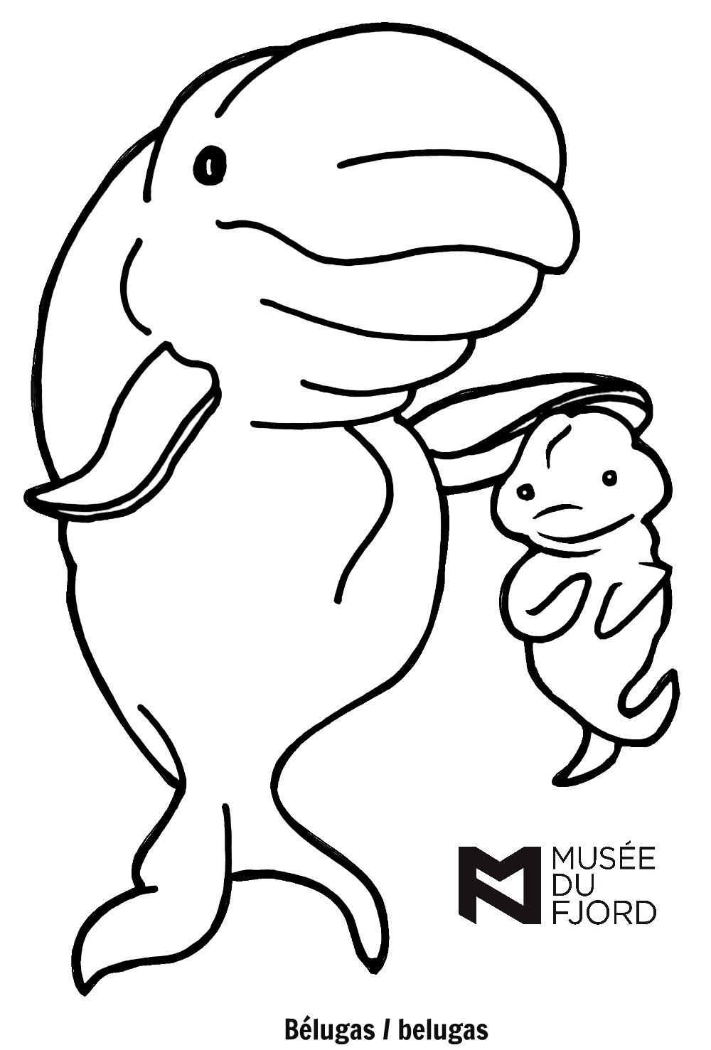 Disegno da colorare: Beluga (Animali) #1065 - Pagine da Colorare Stampabili Gratuite