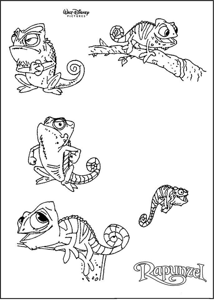 Disegno da colorare: Camaleonte (Animali) #1429 - Pagine da Colorare Stampabili Gratuite