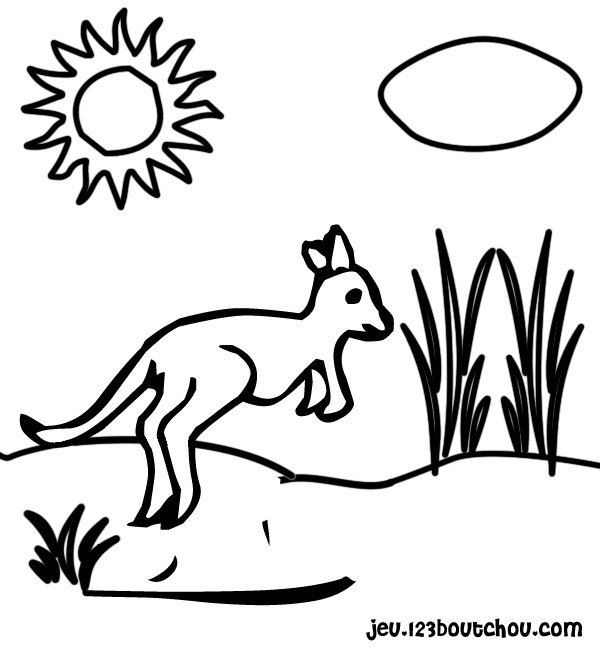 Disegno da colorare: Canguro (Animali) #9127 - Pagine da Colorare Stampabili Gratuite
