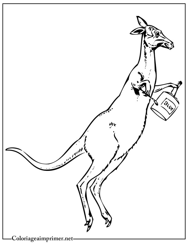 Disegno da colorare: Canguro (Animali) #9175 - Pagine da Colorare Stampabili Gratuite