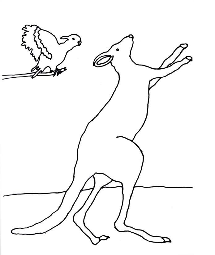 Disegno da colorare: Canguro (Animali) #9246 - Pagine da Colorare Stampabili Gratuite
