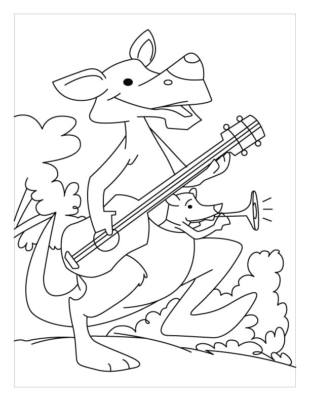 Disegno da colorare: Canguro (Animali) #9263 - Pagine da Colorare Stampabili Gratuite