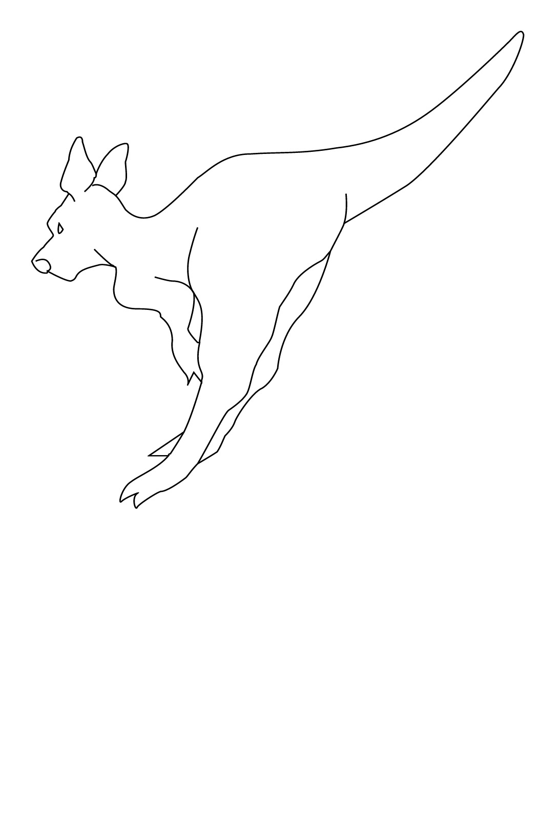 Disegno da colorare: Canguro (Animali) #9287 - Pagine da Colorare Stampabili Gratuite