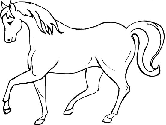 Disegno da colorare: Cavallo (Animali) #2195 - Pagine da Colorare Stampabili Gratuite