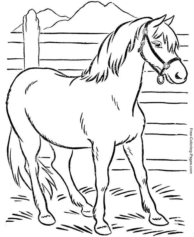 Disegno da colorare: Cavallo (Animali) #2197 - Pagine da Colorare Stampabili Gratuite