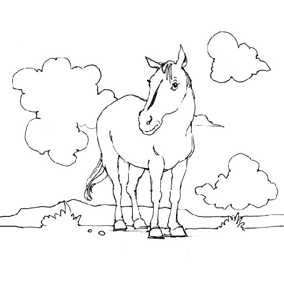 Disegno da colorare: Cavallo (Animali) #2206 - Pagine da Colorare Stampabili Gratuite