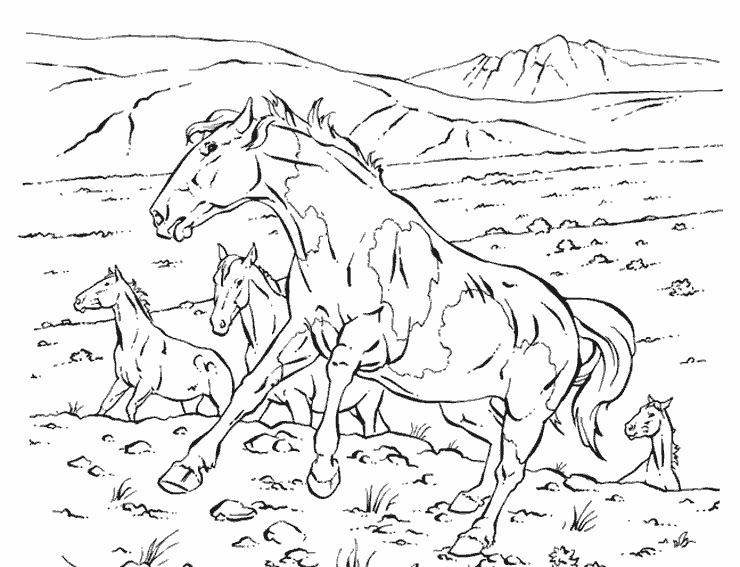 Disegno da colorare: Cavallo (Animali) #2226 - Pagine da Colorare Stampabili Gratuite