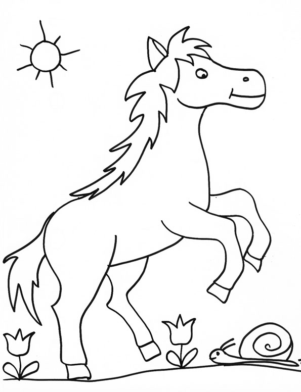 Disegno da colorare: Cavallo (Animali) #2343 - Pagine da Colorare Stampabili Gratuite