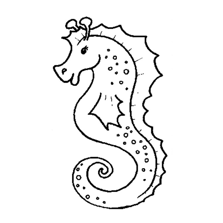 Disegno da colorare: Cavalluccio marino (Animali) #18594 - Pagine da Colorare Stampabili Gratuite