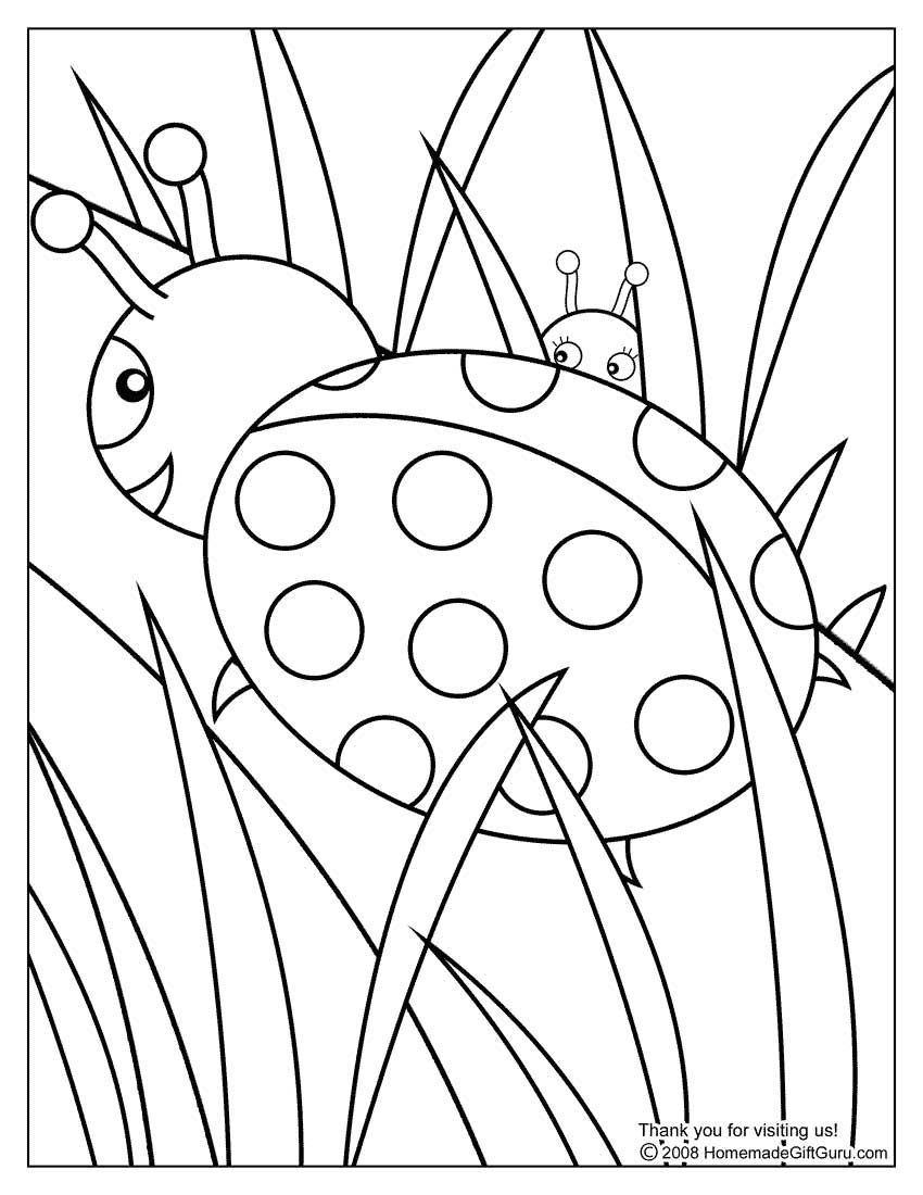 Disegno da colorare: Coccinella (Animali) #3392 - Pagine da Colorare Stampabili Gratuite