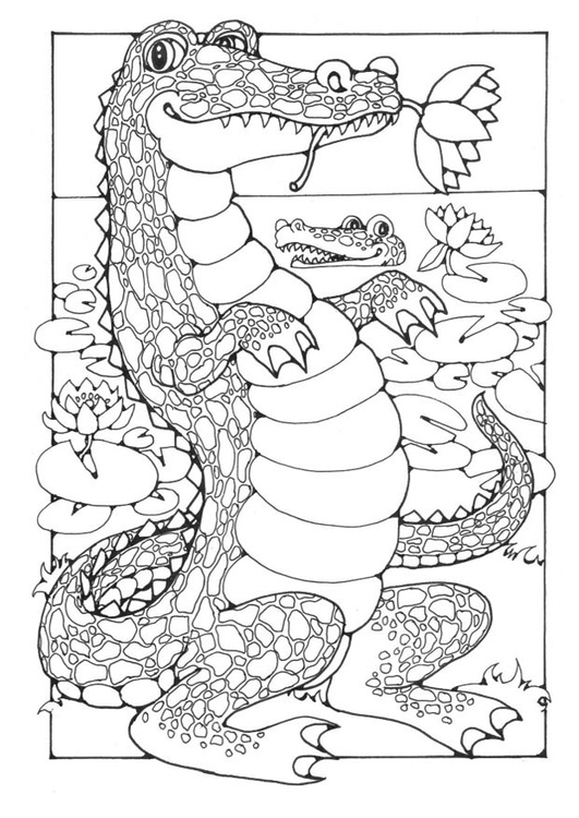 Disegno da colorare: Coccodrillo (Animali) #4887 - Pagine da Colorare Stampabili Gratuite
