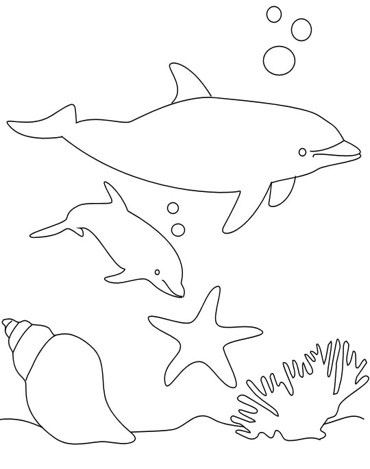 Disegno da colorare: Delfino (Animali) #5106 - Pagine da Colorare Stampabili Gratuite