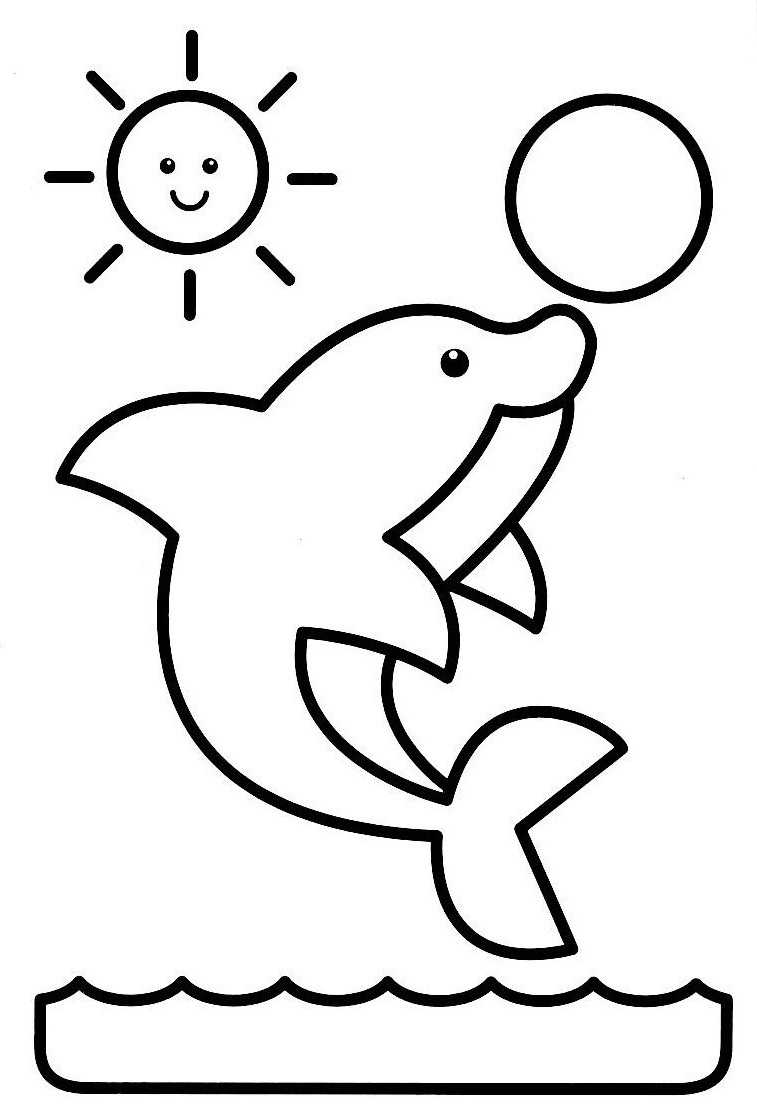 Disegno da colorare: Delfino (Animali) #5111 - Pagine da Colorare Stampabili Gratuite