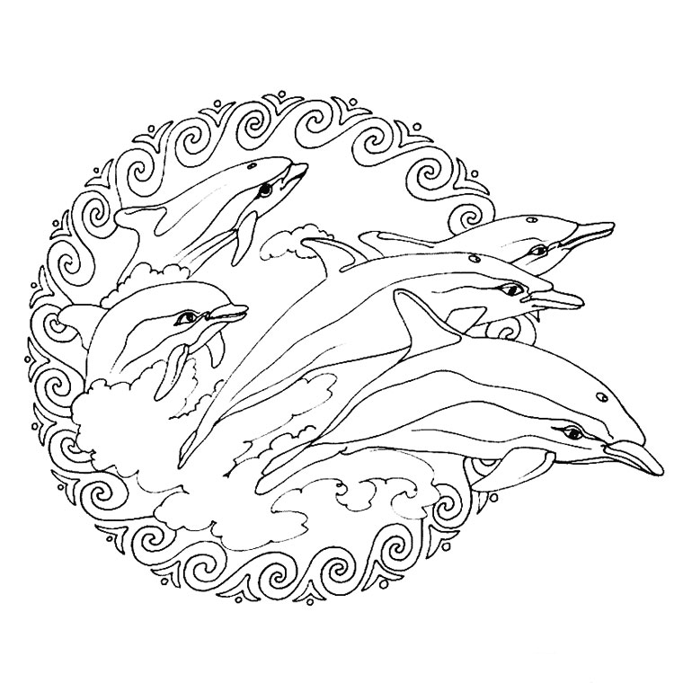 Disegno da colorare: Delfino (Animali) #5141 - Pagine da Colorare Stampabili Gratuite