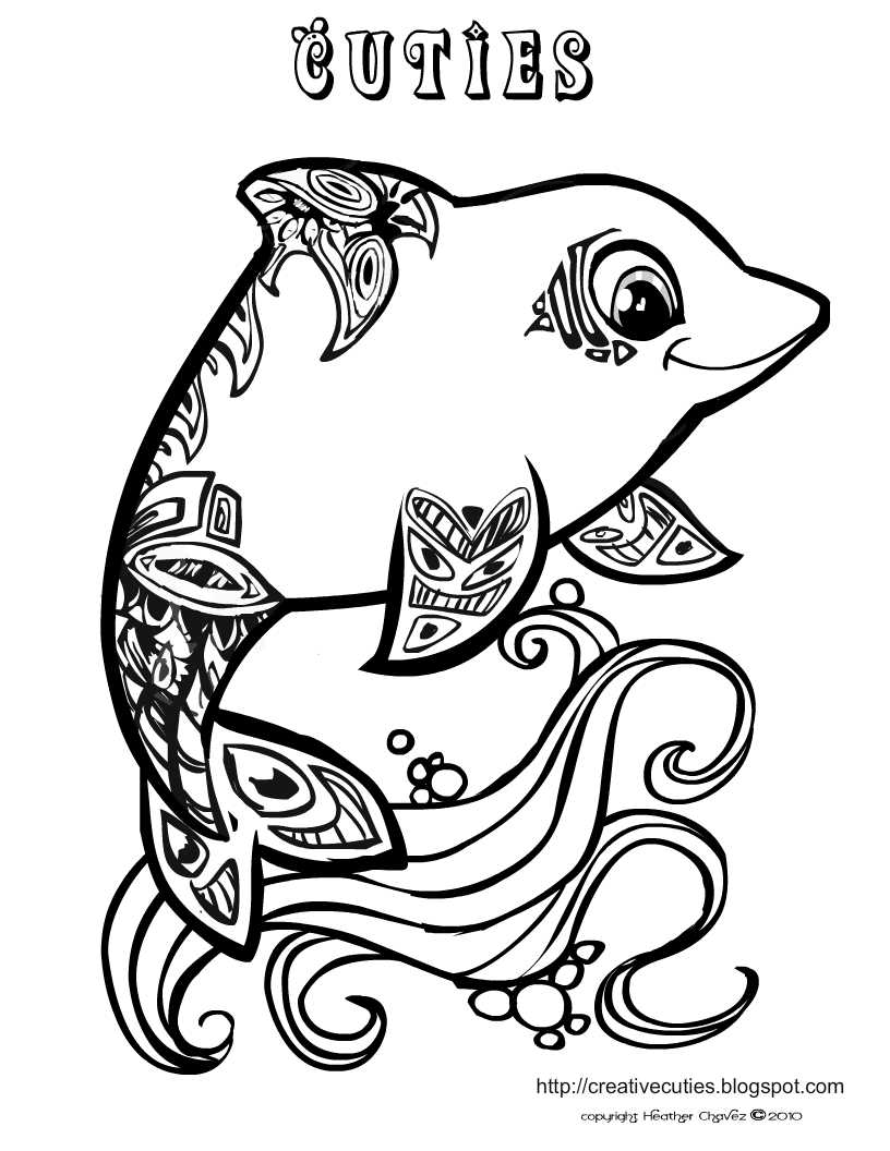 Disegno da colorare: Delfino (Animali) #5158 - Pagine da Colorare Stampabili Gratuite