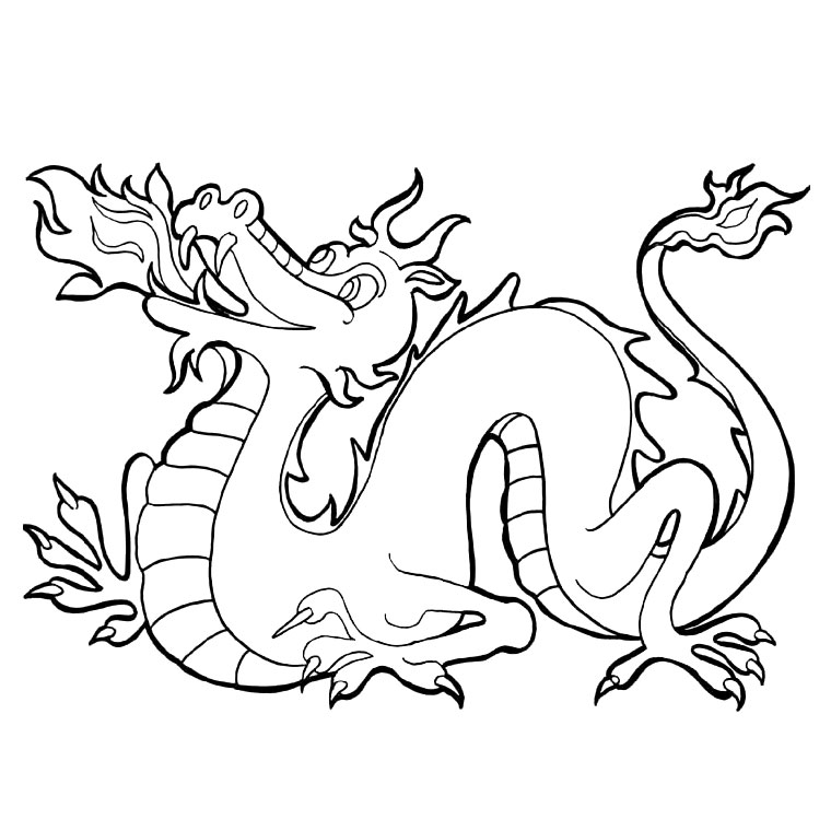 Disegno da colorare: Drago (Animali) #5727 - Pagine da Colorare Stampabili Gratuite