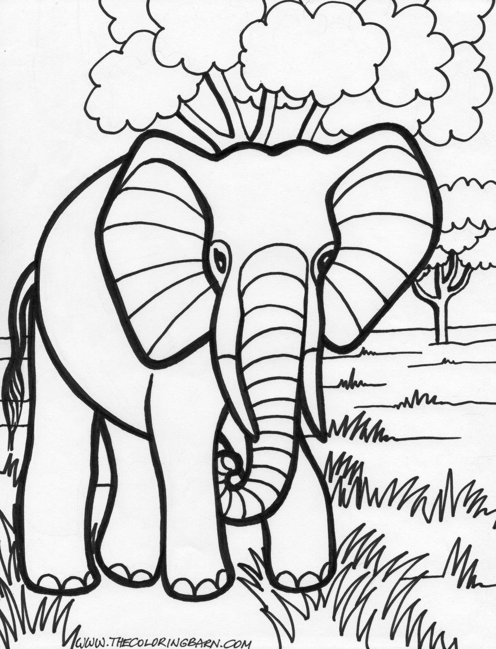 Disegno da colorare: Elefante (Animali) #6327 - Pagine da Colorare Stampabili Gratuite