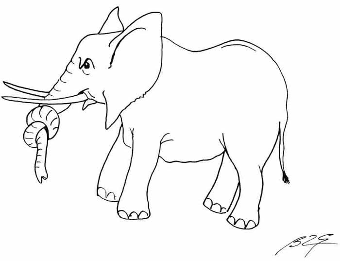 Disegno da colorare: Elefante (Animali) #6373 - Pagine da Colorare Stampabili Gratuite